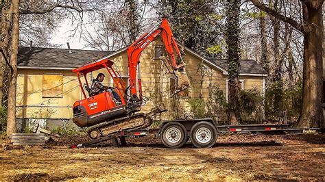 how to load a mini digger on a trailer|best trailer for mini excavator.